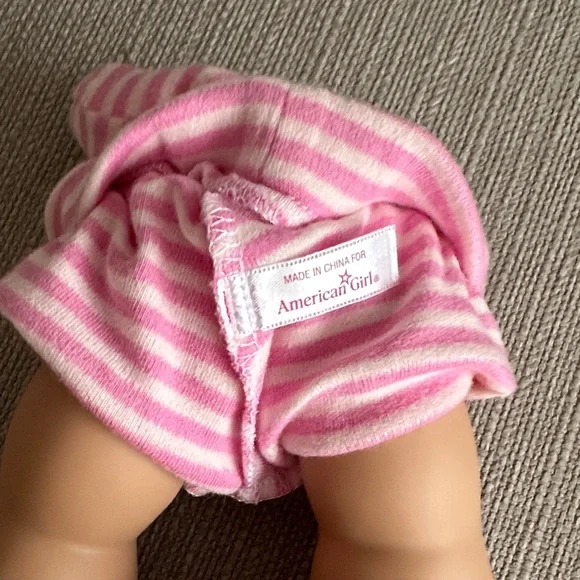 American Girl bitty baby Doll with White and Pink Outfit - Picture 7 of 11